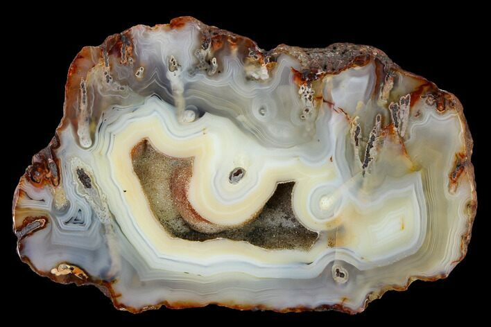 Polished Mad River (Zyamara) Banded Agate - Madagascar #152647